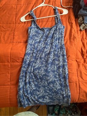 Urban Outfitters Blue Floral Slip Dress